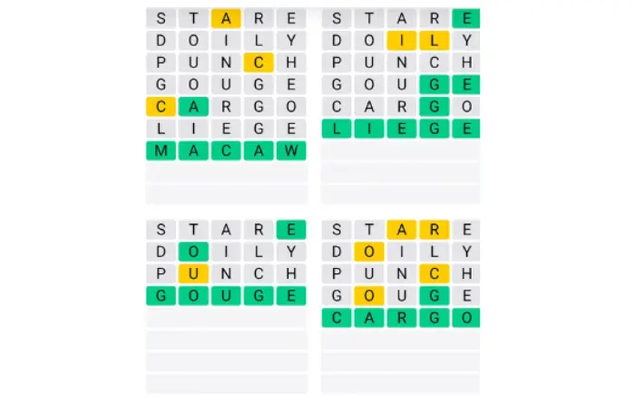 Quordle Answers for Monday, October 28 (game #1008)