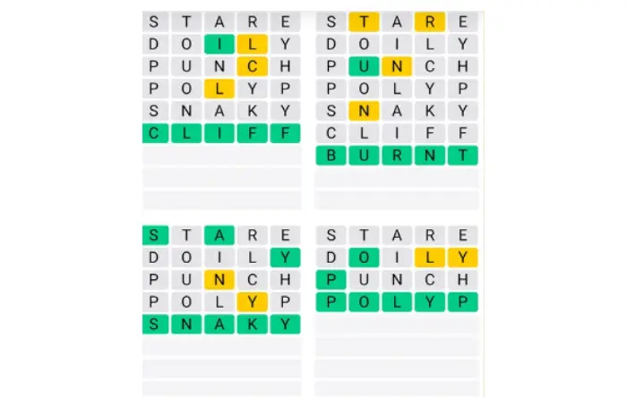 Quordle Answers for Tuesday, October 29 (game #1009)