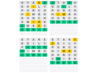 Quordle Answers for Wednesday, 16 October (game #996)