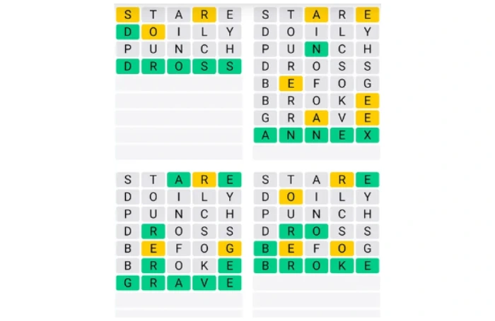 Quordle Answers for Wednesday, October 23 (game #1003)