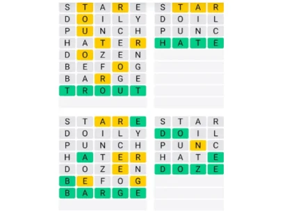 Quordle Today Instructions, Hints and Answers Tuesday, October 8 (game #988) answers