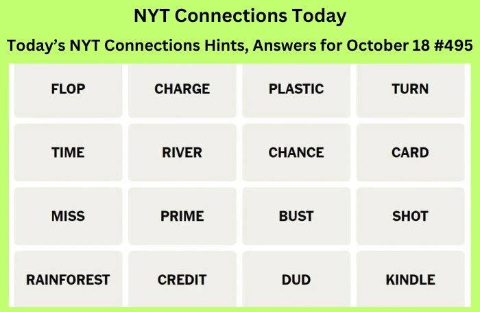 Today’s NYT Connections Hints, Answers for October 18 #495