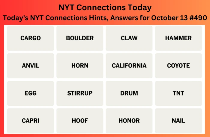 todays nyt connections hints, answers for october 13 490