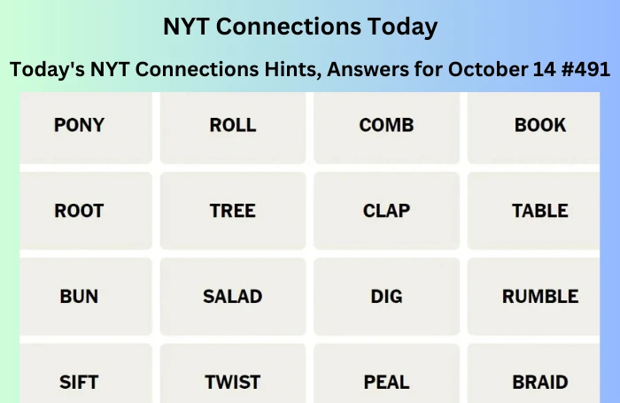 todays nyt connections hints, answers for october 14 #491